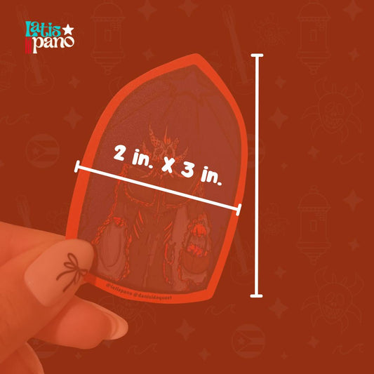 Vejigante Zombie sticker (Orange)