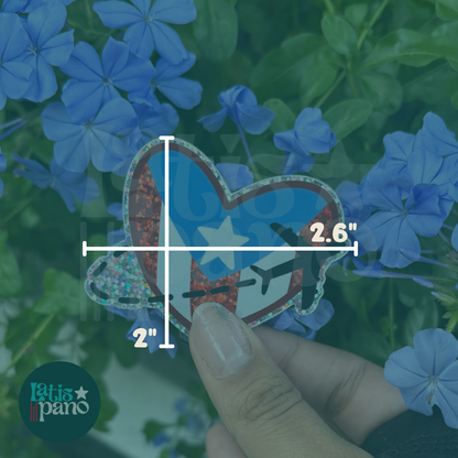 Puerto Rican Heart Sticker