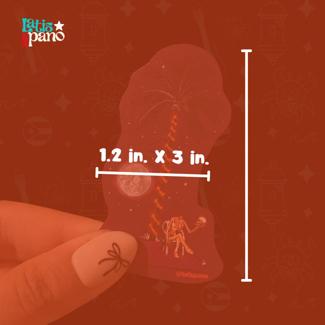 Spooky Palm Tree Sticker