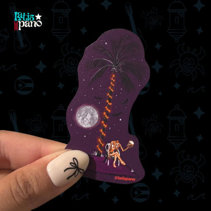 Spooky Palm Tree Sticker