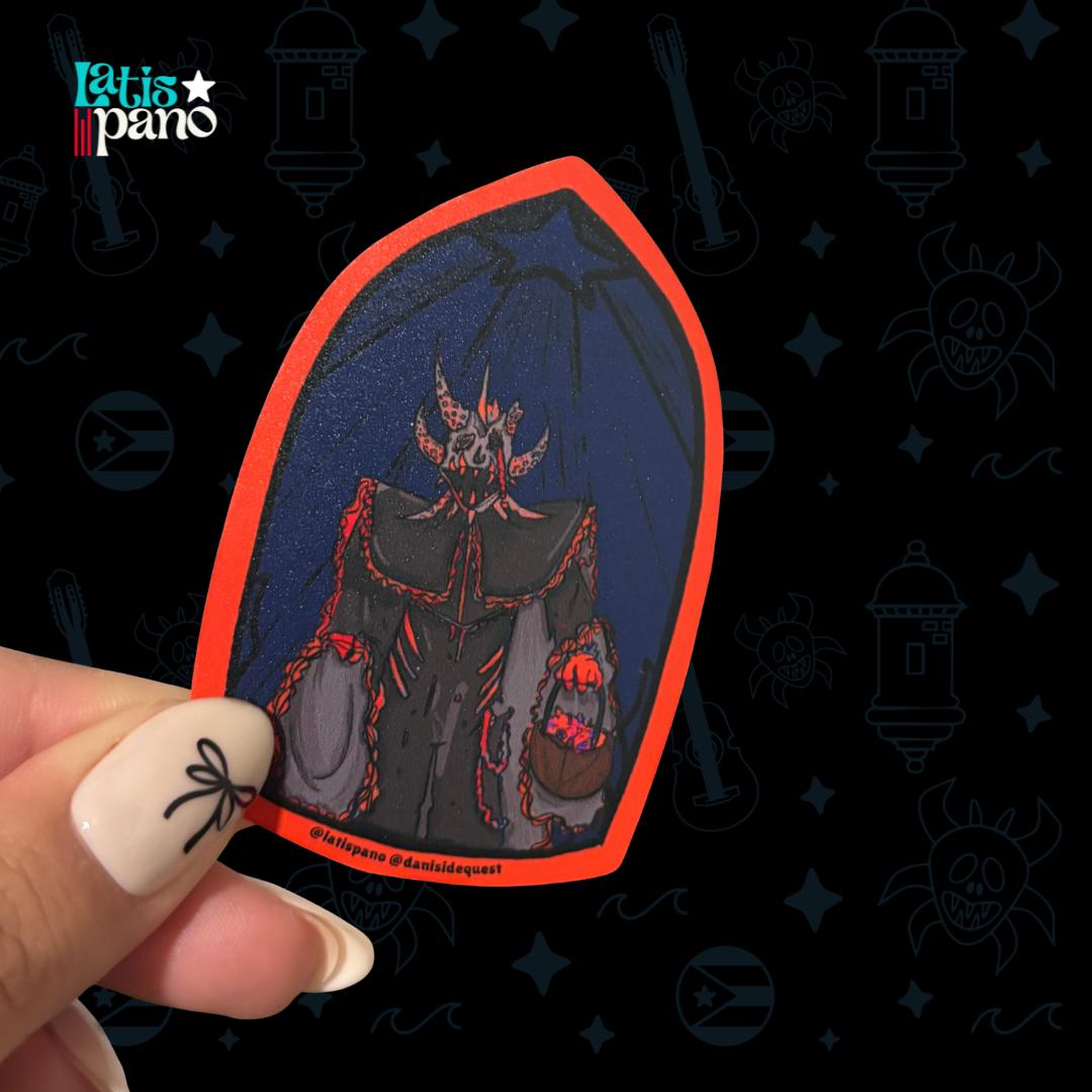 Vejigante Zombie sticker (Orange)